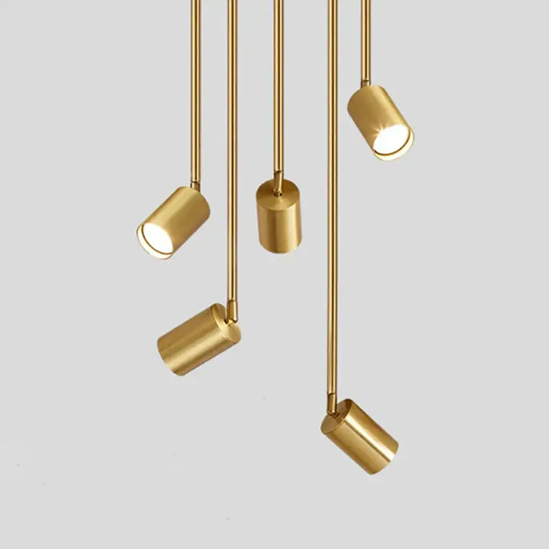 Gold Rotating Pendant Light