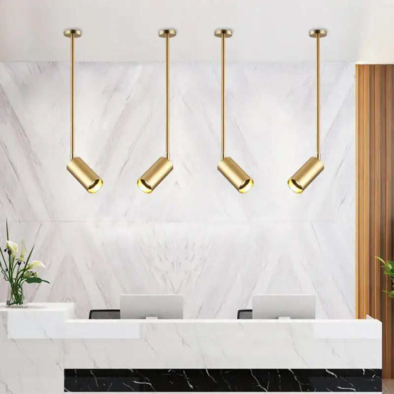 Gold Rotating Pendant Light