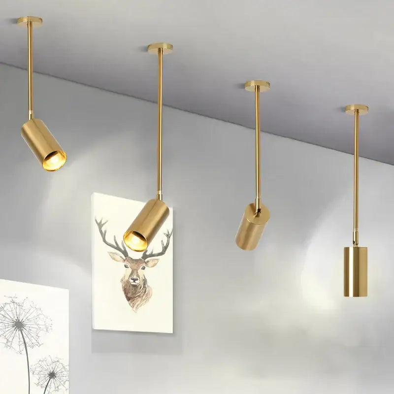 Gold Rotating Pendant Light