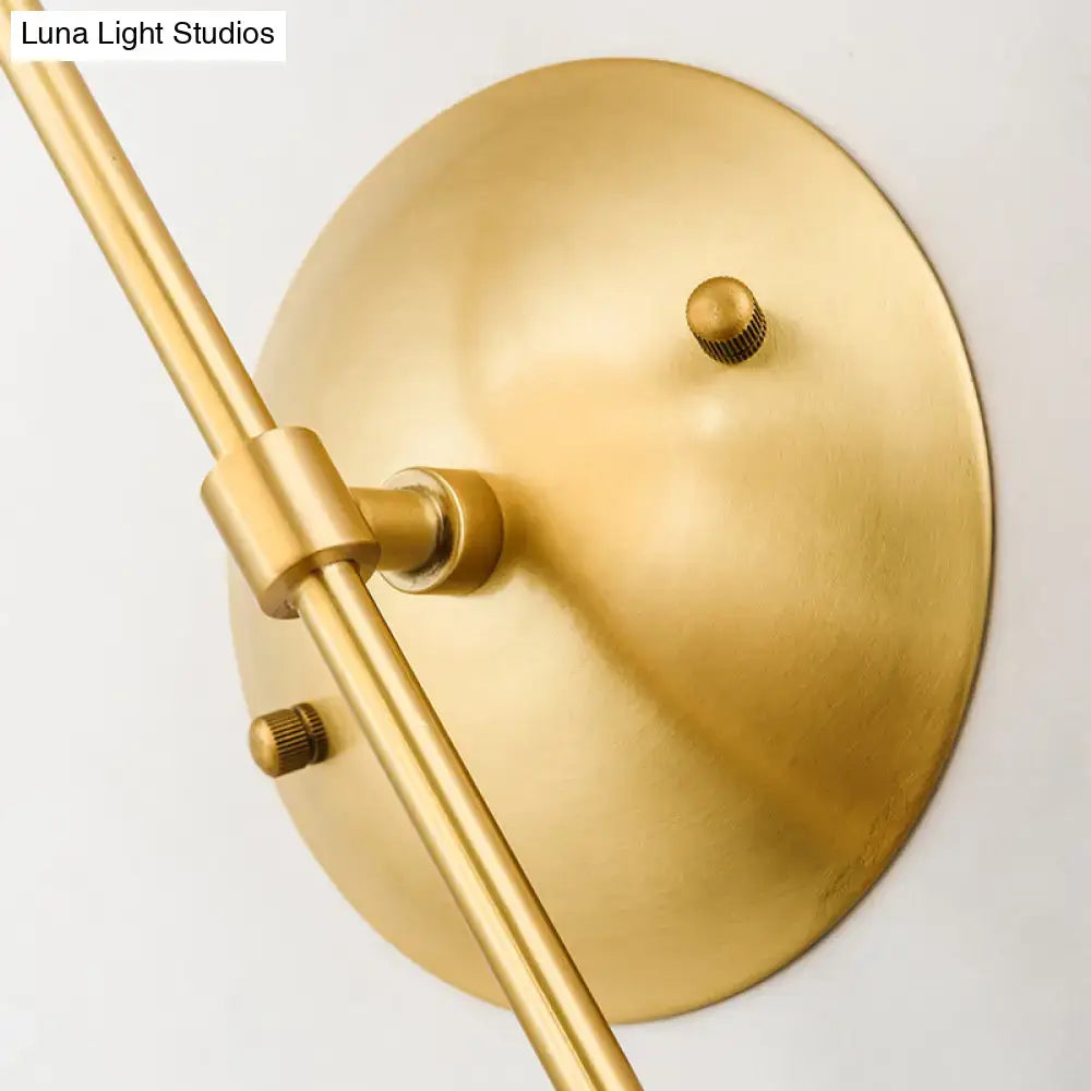 Gold Opal Glass Wall Lamp