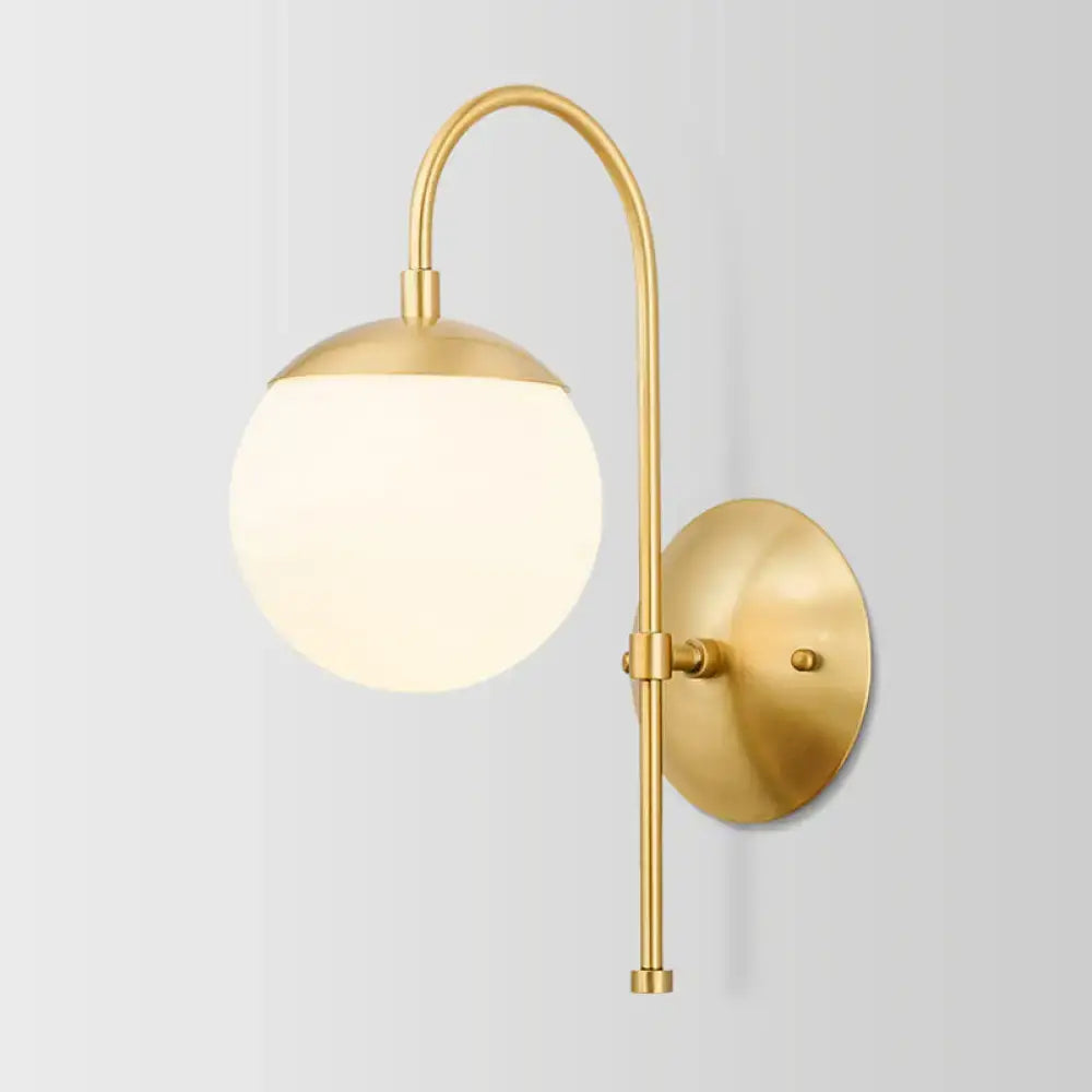 Gold Opal Glass Wall Lamp