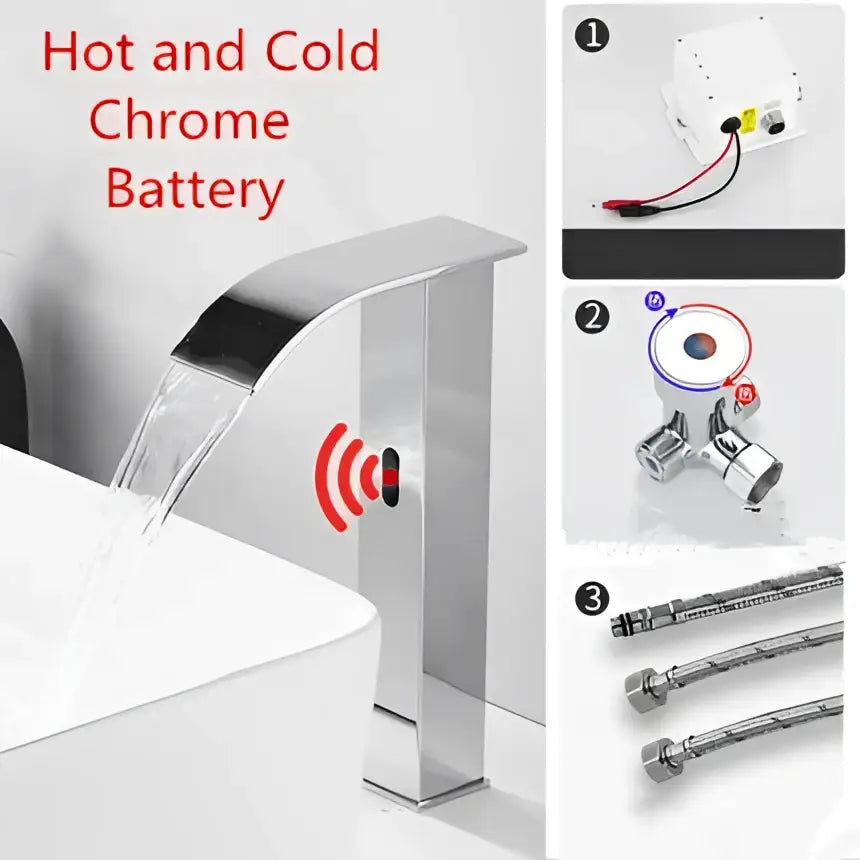 Gold Sensor Waterfall Faucet