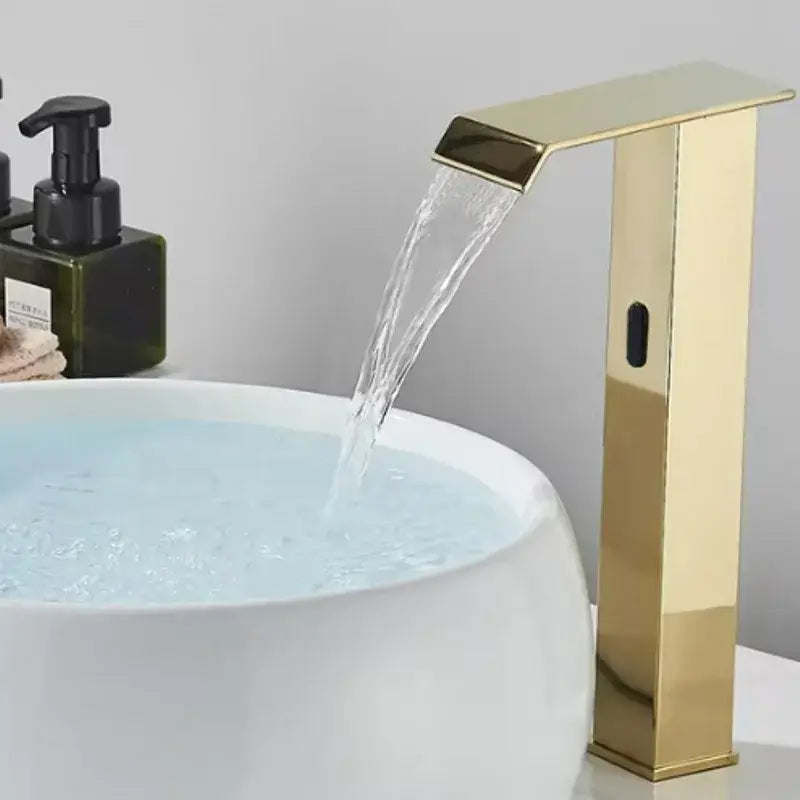 Gold Sensor Waterfall Faucet