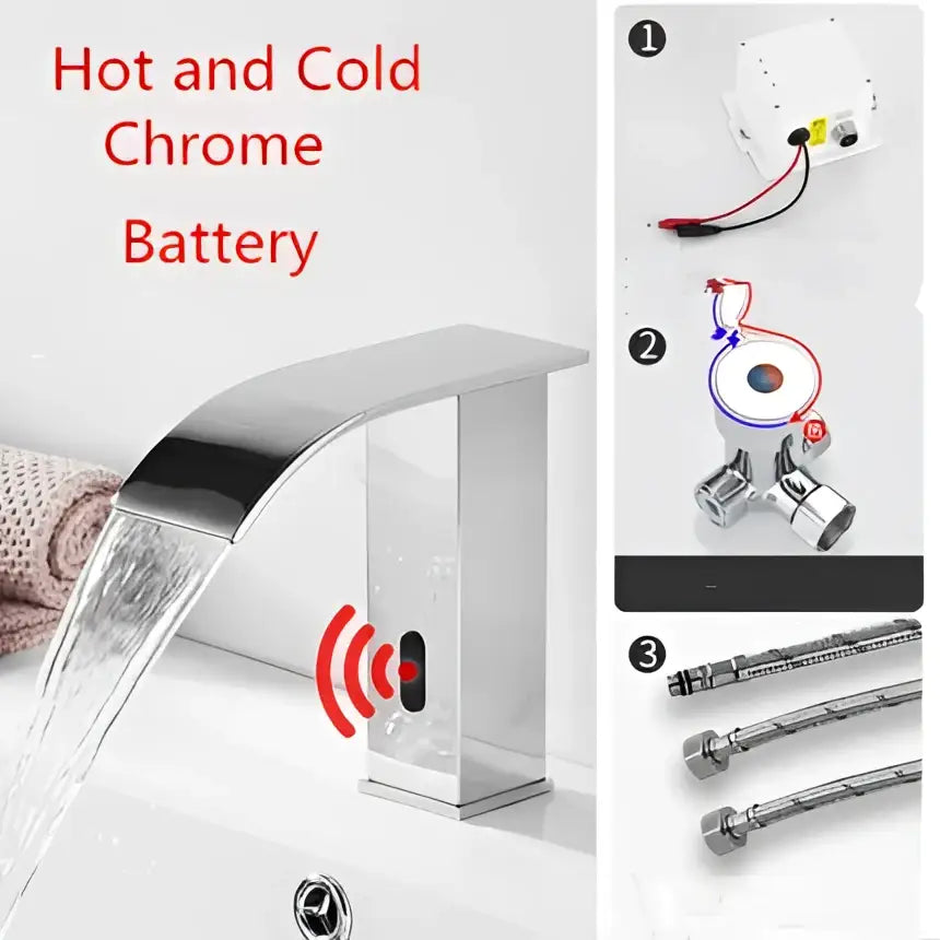 Gold Sensor Waterfall Faucet