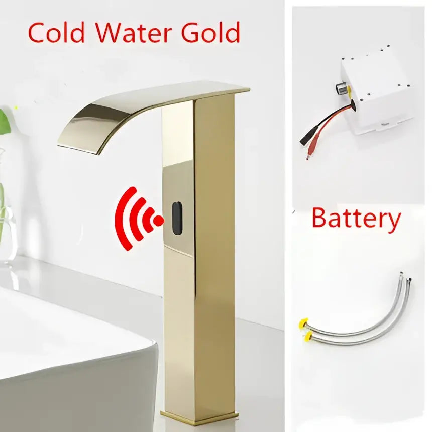 Gold Sensor Waterfall Faucet