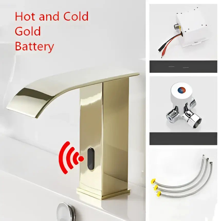 Gold Sensor Waterfall Faucet
