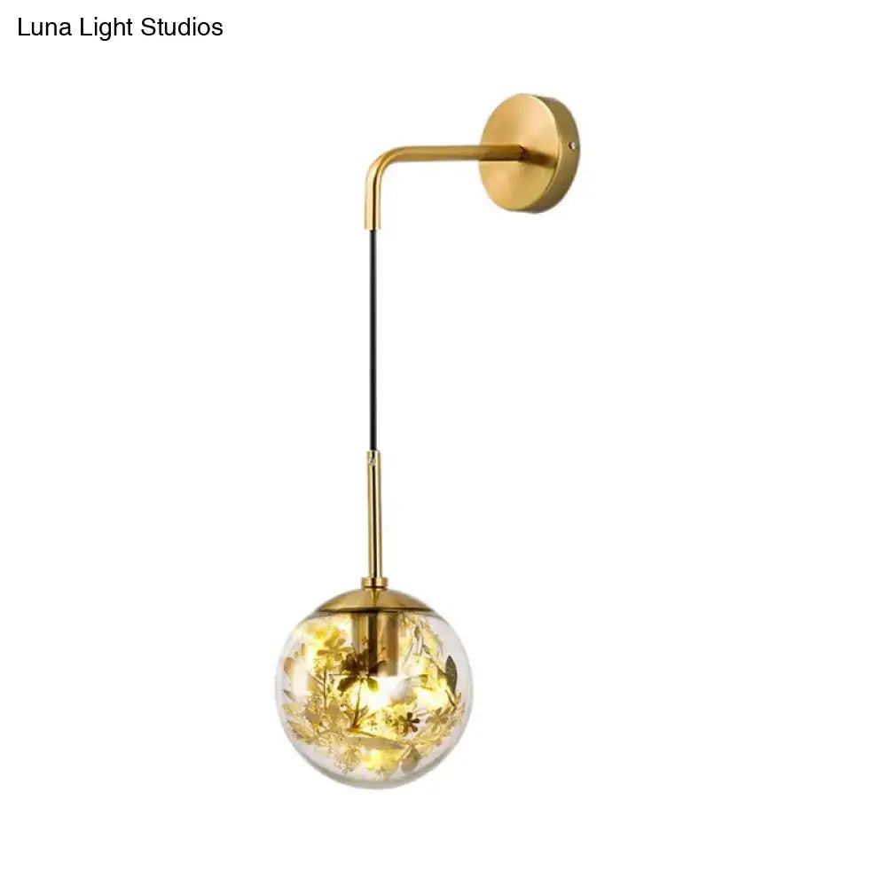 Gold Shattered Leaf Sconce