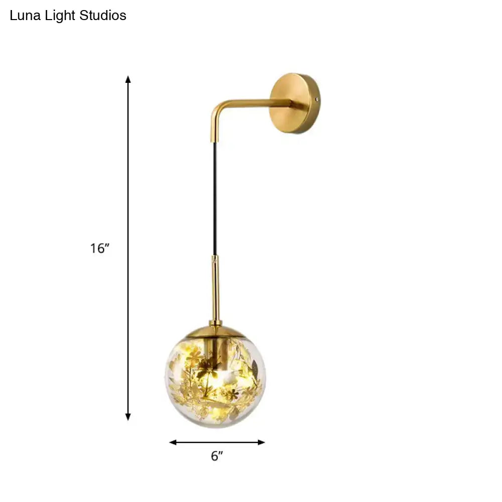 Gold Shattered Leaf Sconce