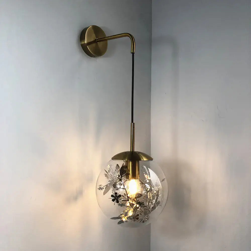 Gold Shattered Leaf Sconce