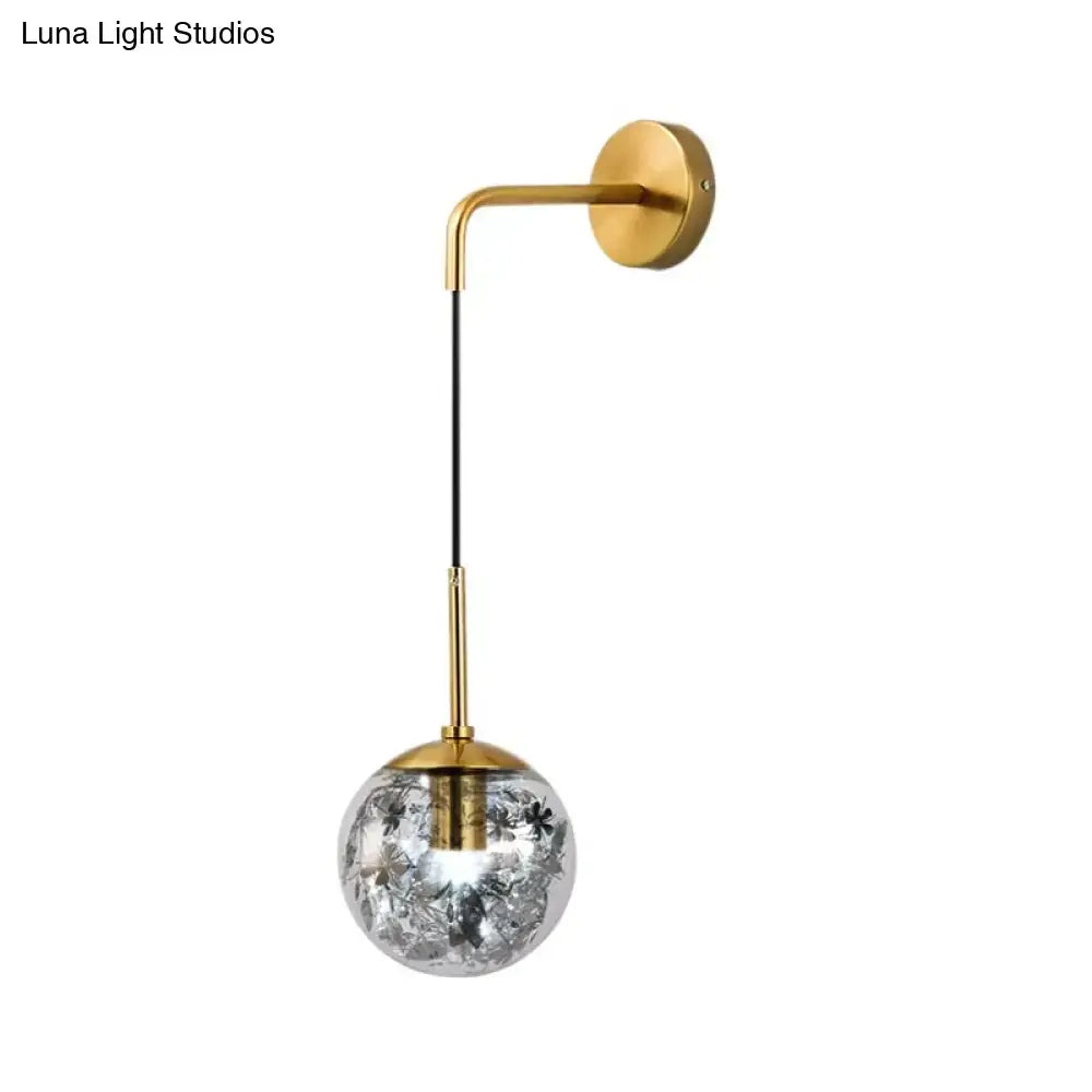Gold Shattered Leaf Sconce
