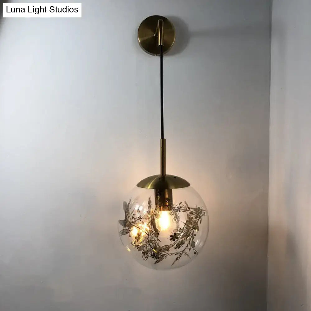 Gold Shattered Leaf Sconce