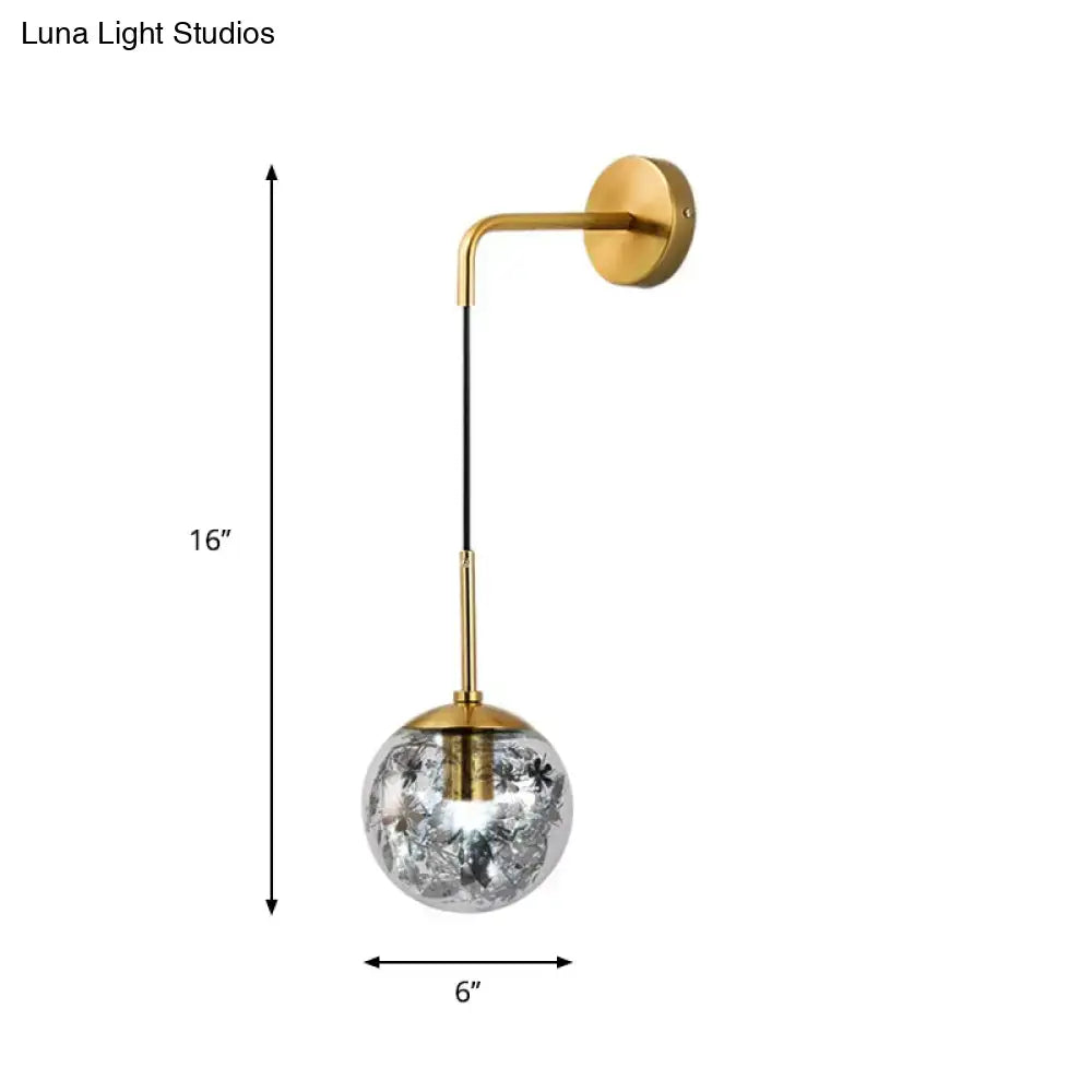 Gold Shattered Leaf Sconce