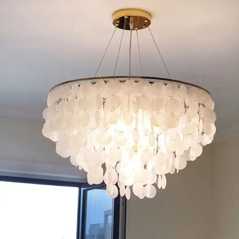 Gold Shell Chandelier