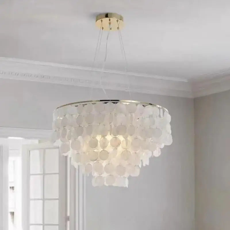 Gold Shell Chandelier