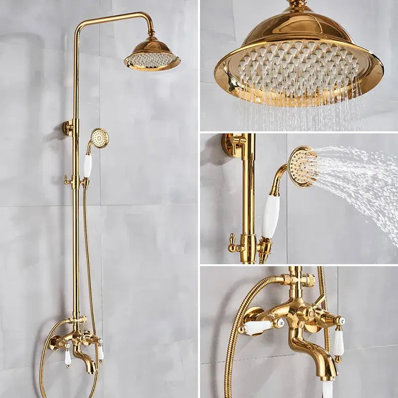 Gold Ceramic Shower System