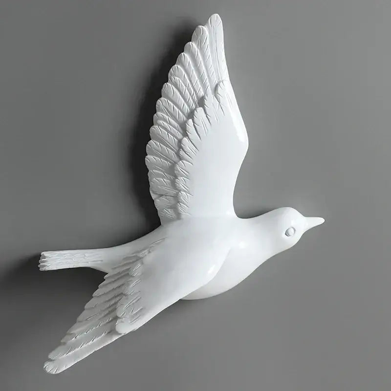 Gold Silver Bird Wall Art