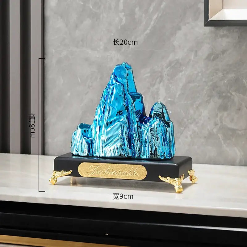 Gold Silver Mountain Sculpture