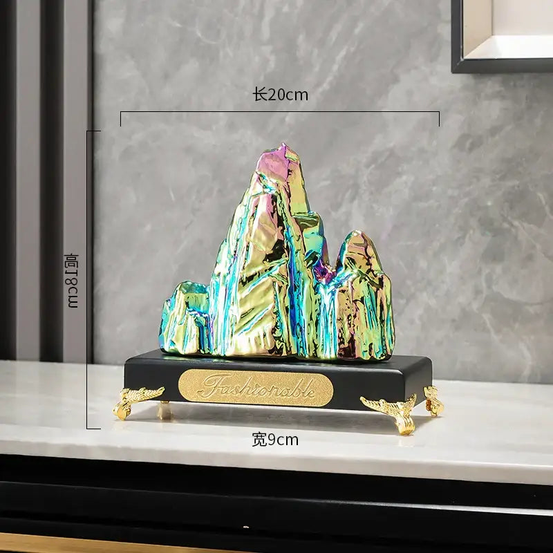 Gold Silver Mountain Sculpture