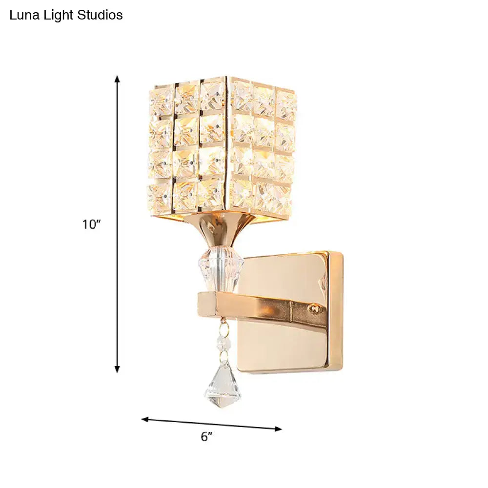 Gold Silver Crystal Sconce