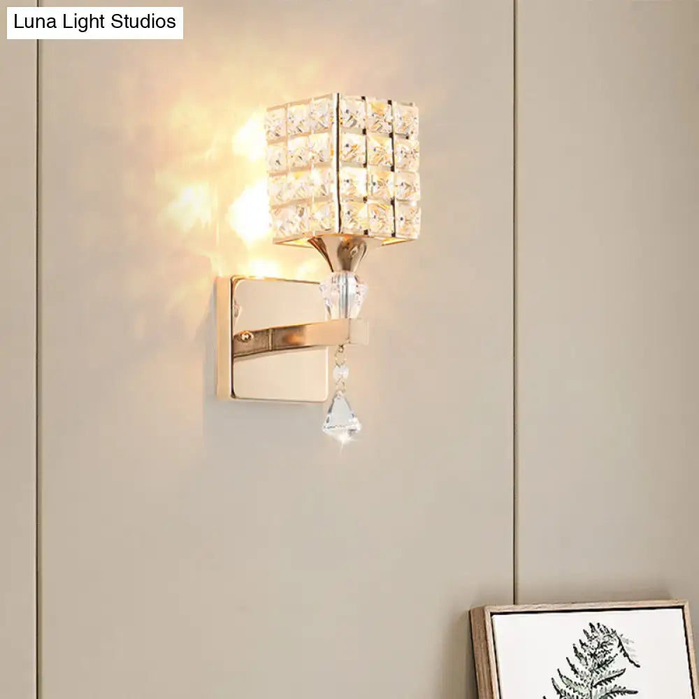 Gold Silver Crystal Sconce