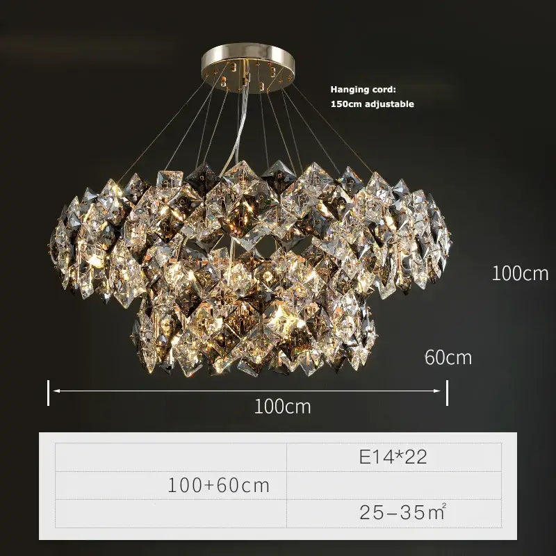 Crystal Round LED Chandelier