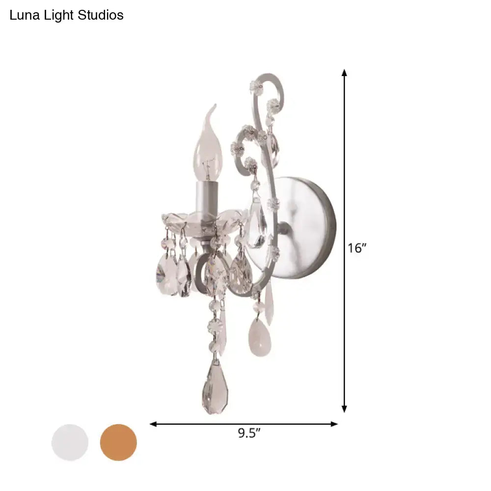 Crystal Drop Wall Sconce