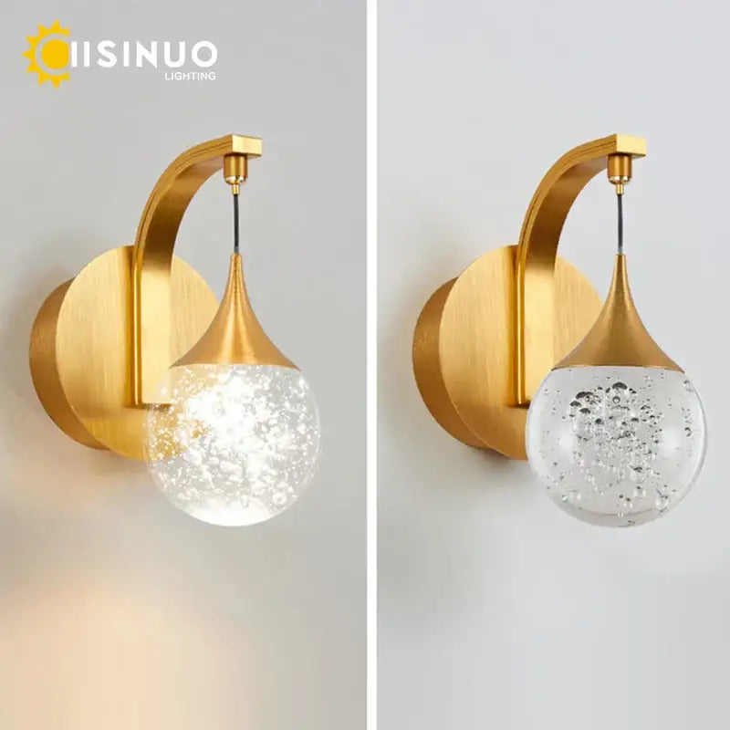 Crystal LED Wall Sconce with Integrated Light