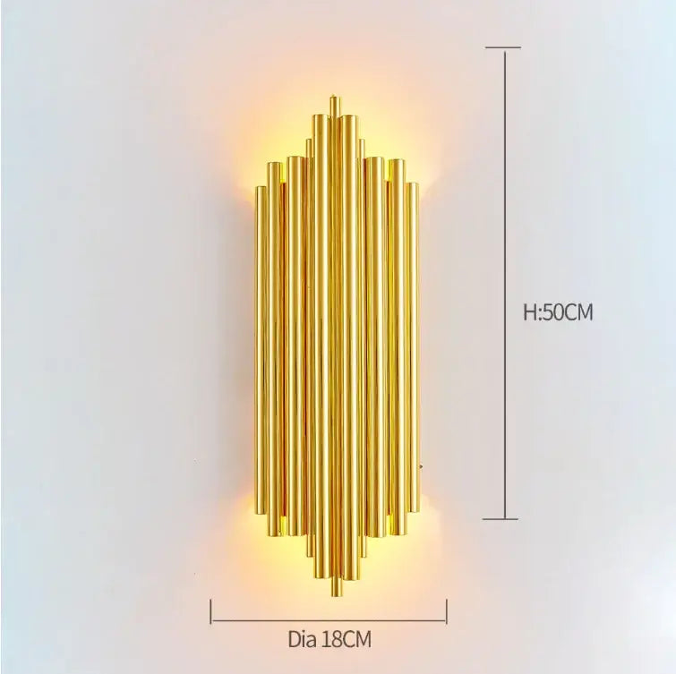 Crystal Gold Wall Lamp with LED Technology