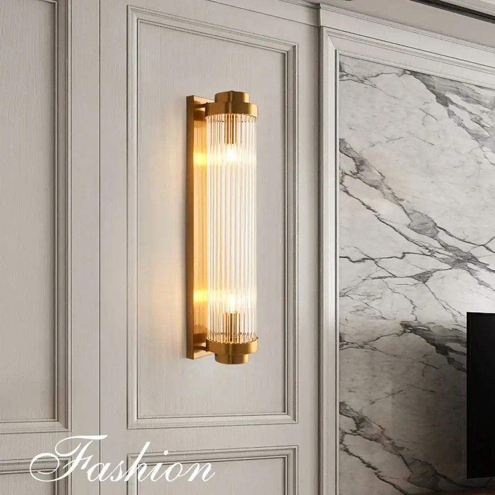 Crystal Gold Wall Lamp with LED Technology