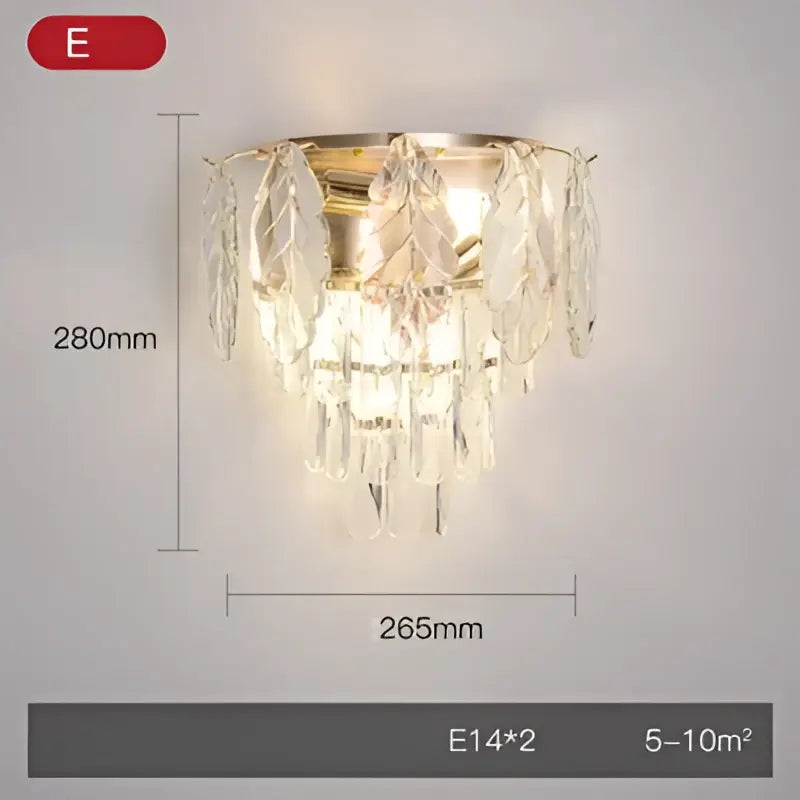 Crystal Stainless Steel Sconce