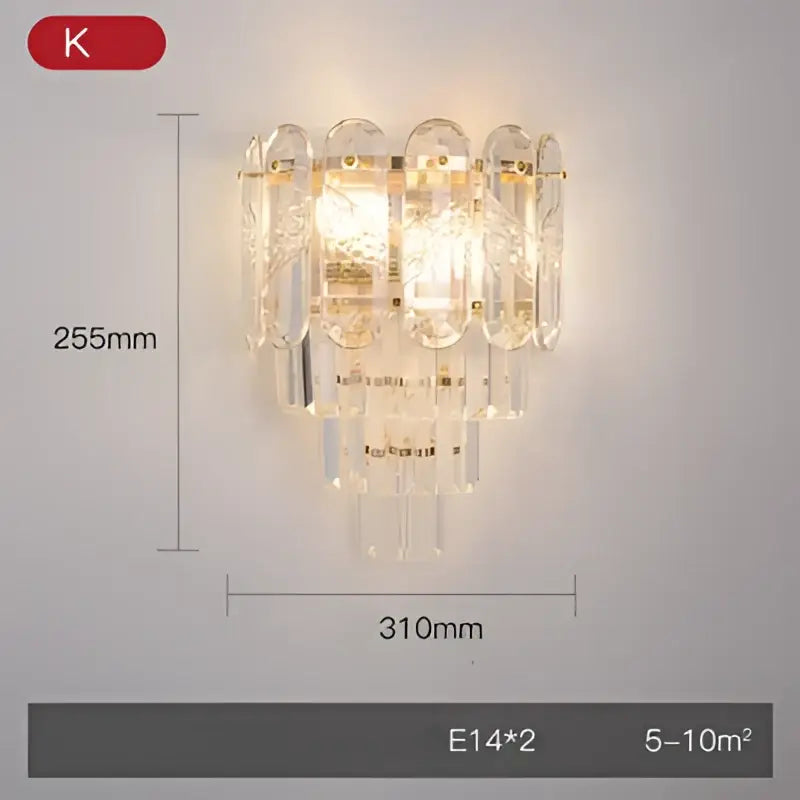 Crystal Stainless Steel Sconce