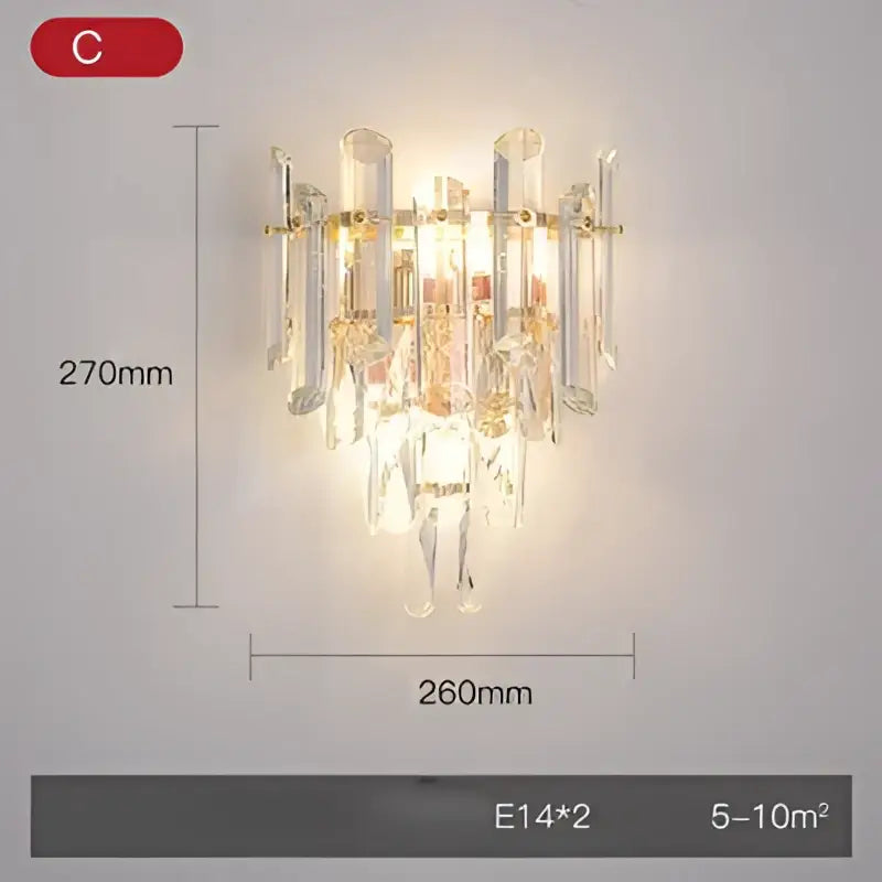 Crystal Stainless Steel Sconce