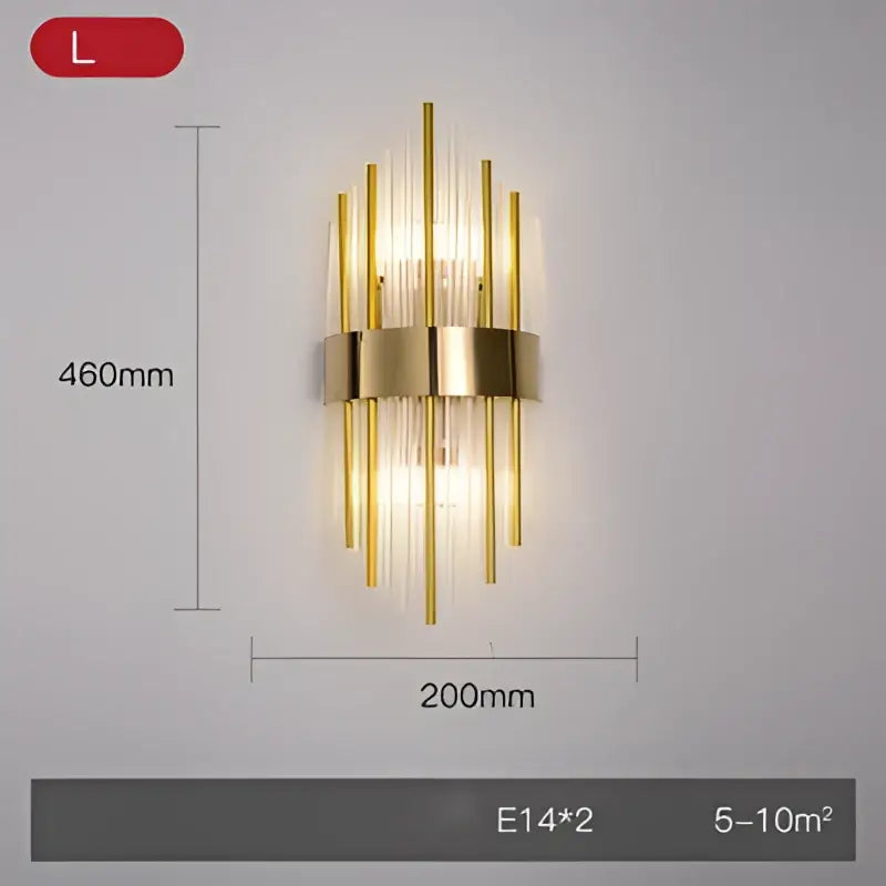Crystal Stainless Steel Sconce
