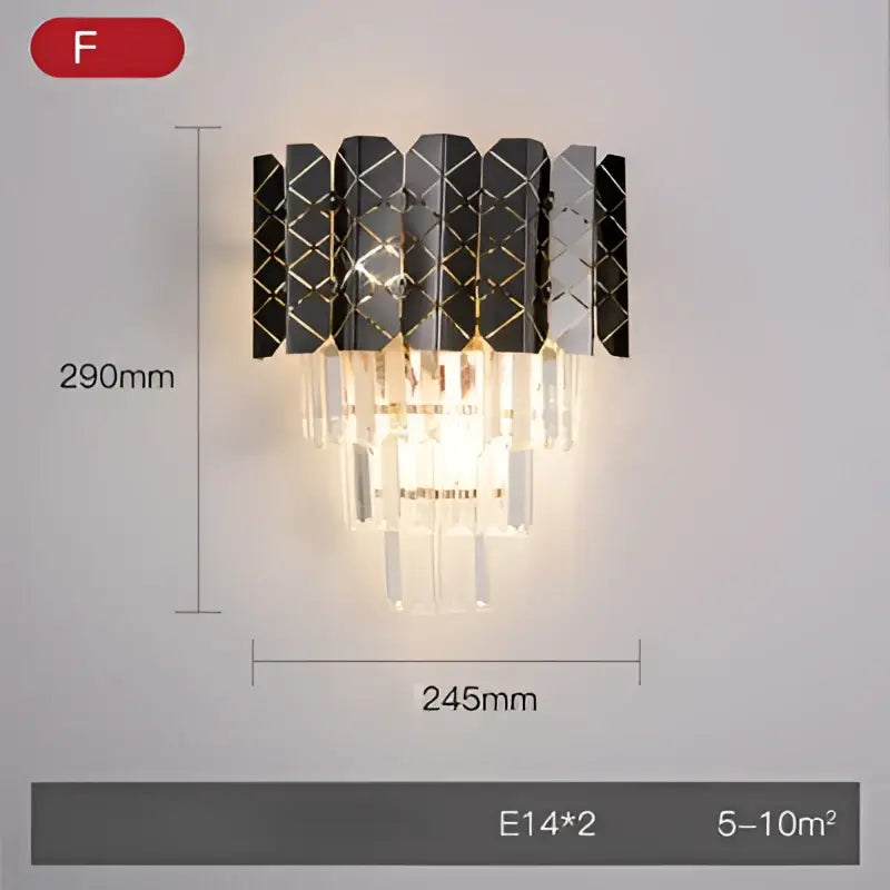 Crystal Stainless Steel Sconce