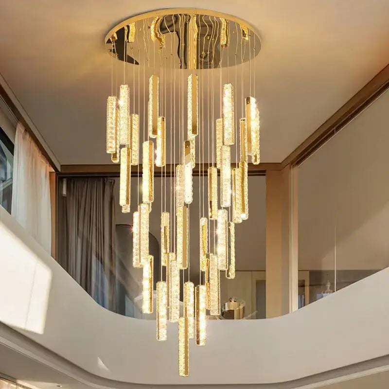 Crystal Spiral Chandelier Light