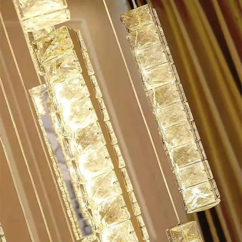 Crystal Spiral Chandelier Light