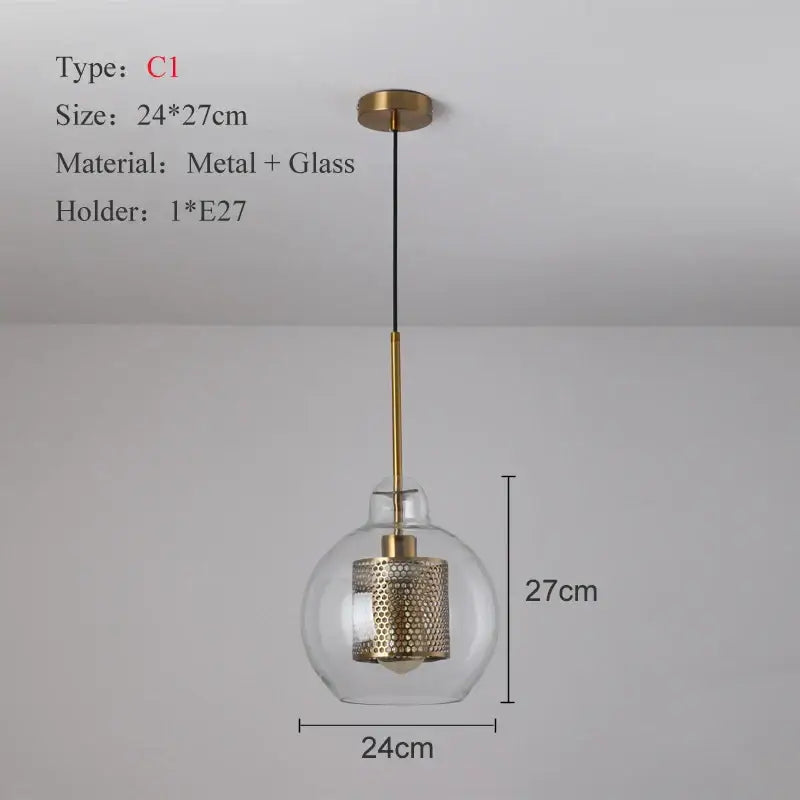 Gold Honeycomb Pendant Light
