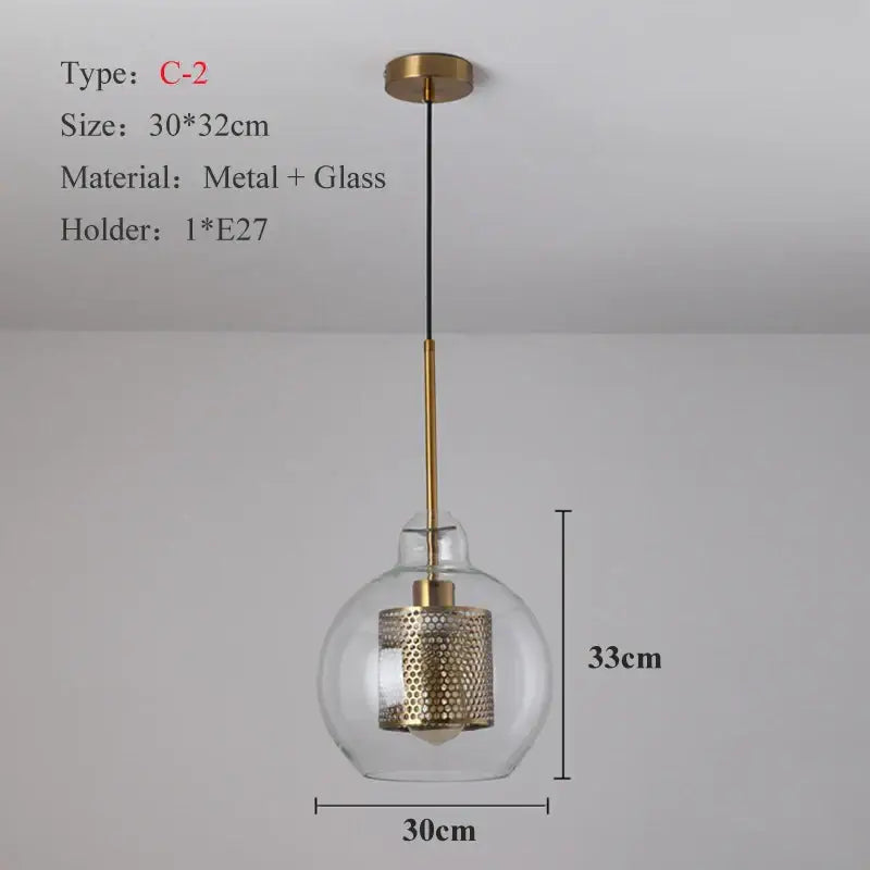 Gold Honeycomb Pendant Light