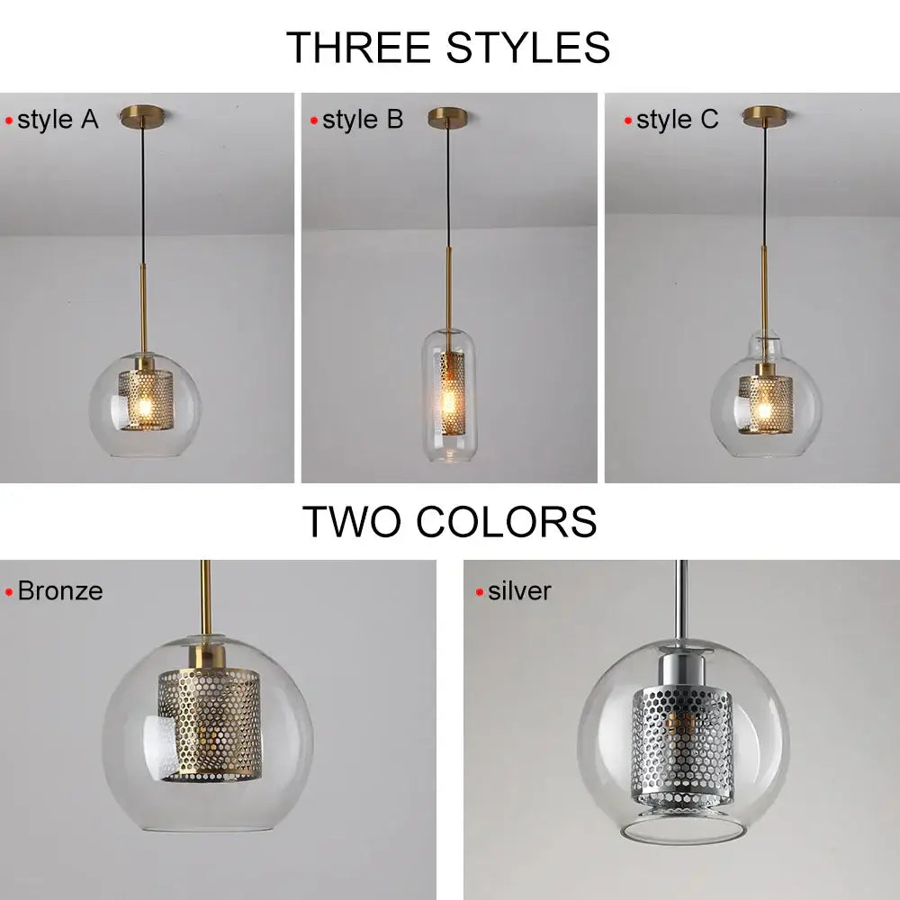 Gold Honeycomb Pendant Light