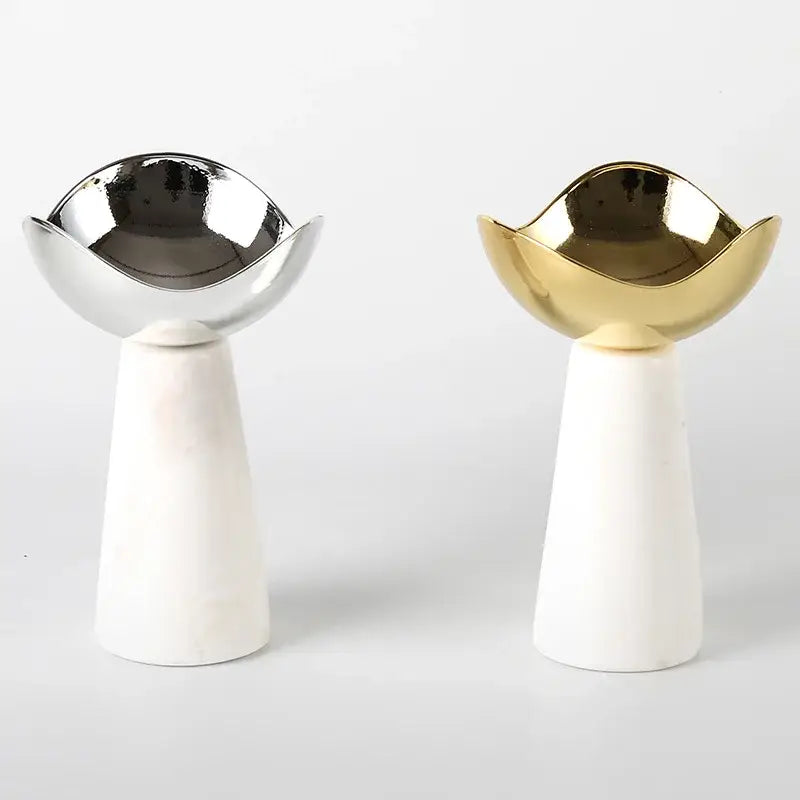Gold Marble Dessert Bowl