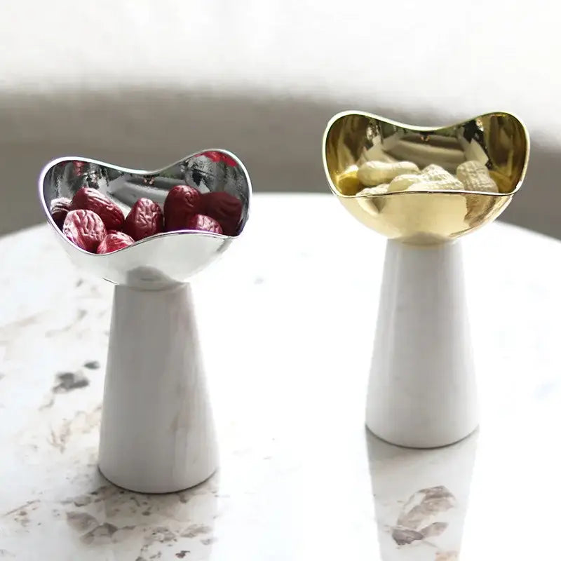 Gold Marble Dessert Bowl