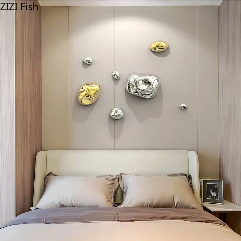 Metallic Rock Wall Decor