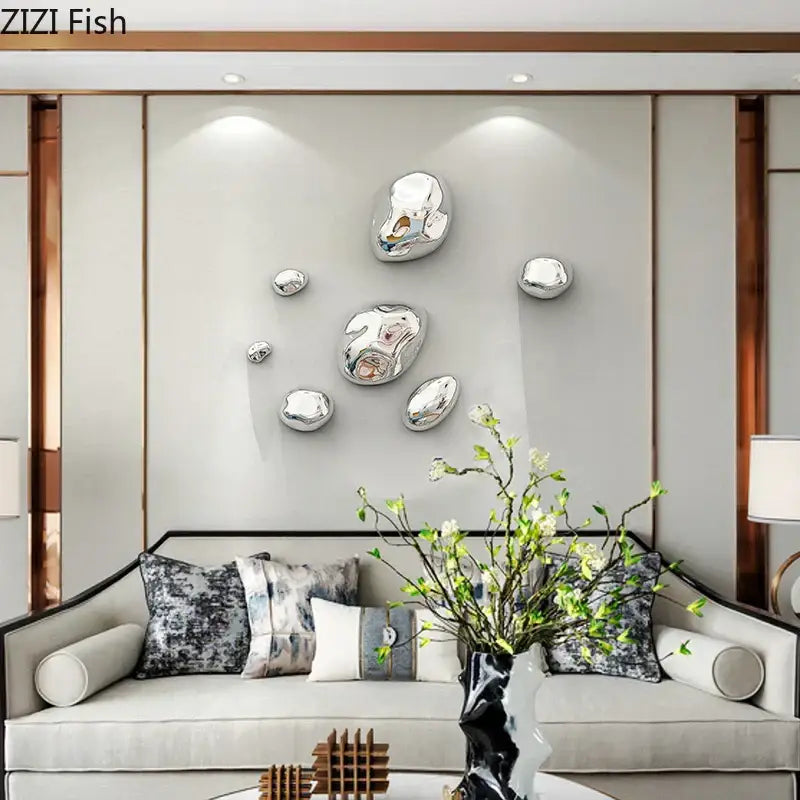 Metallic Rock Wall Decor