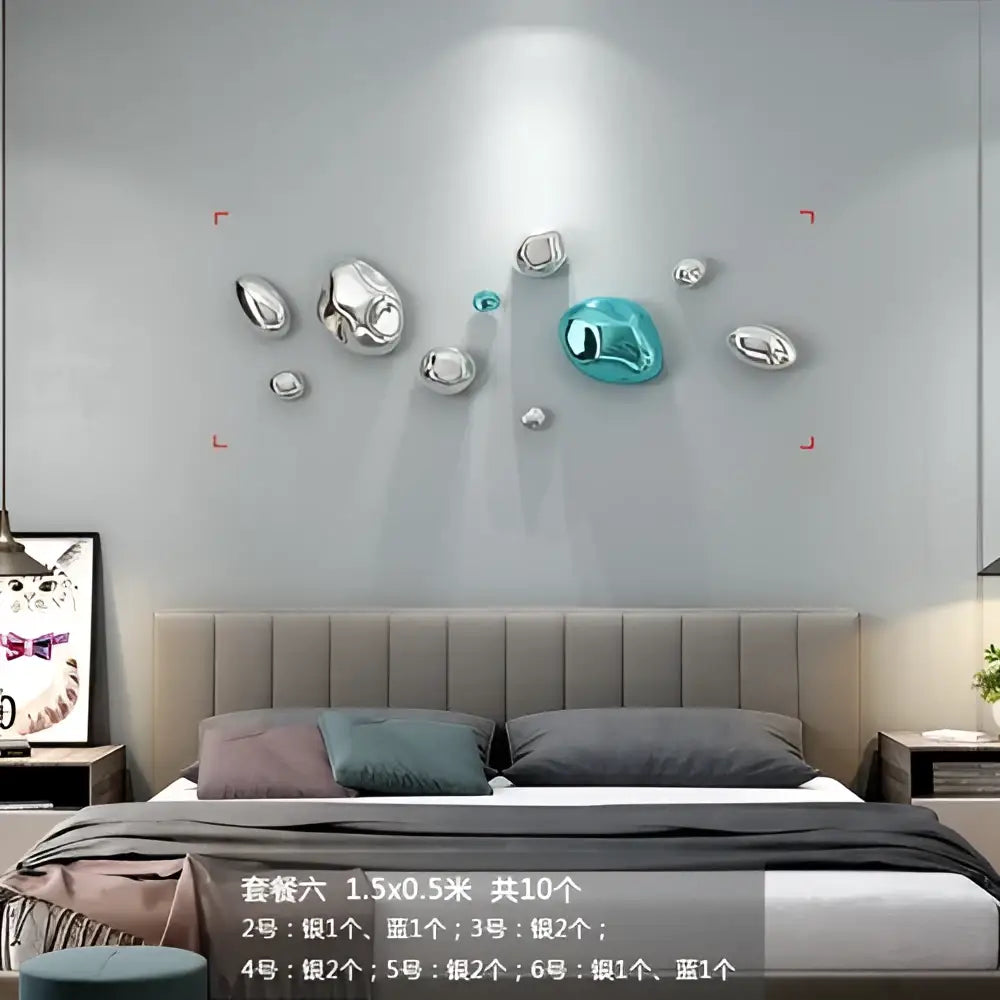 Metallic Rock Wall Decor