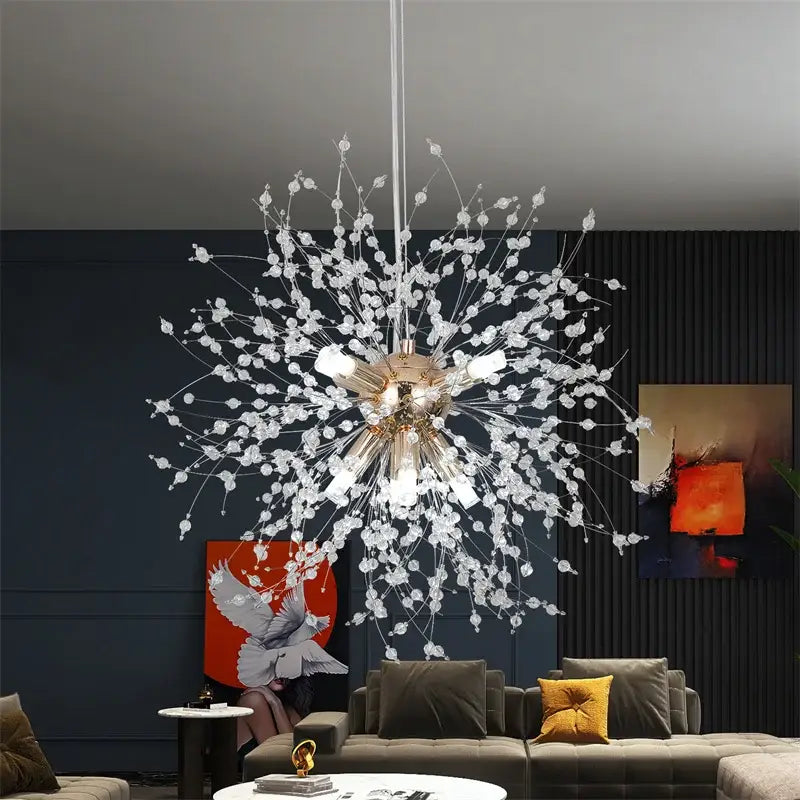 Gold Sputnik Chandelier Mid-Century Modern Style