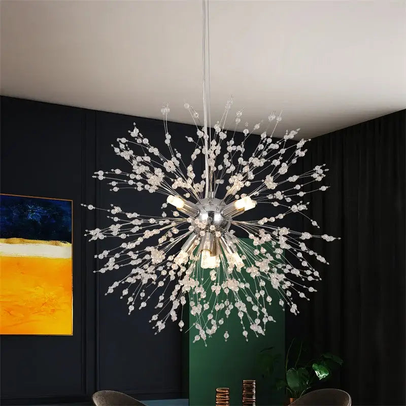 Gold Sputnik Chandelier Mid-Century Modern Style