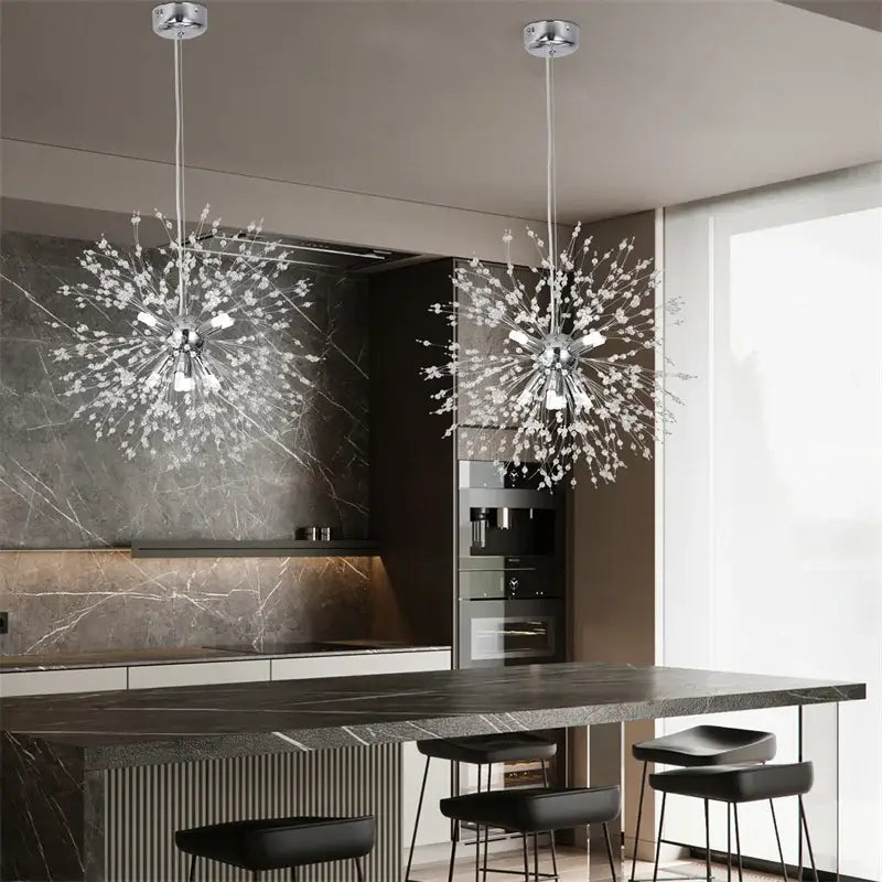 Gold Sputnik Chandelier Mid-Century Modern Style