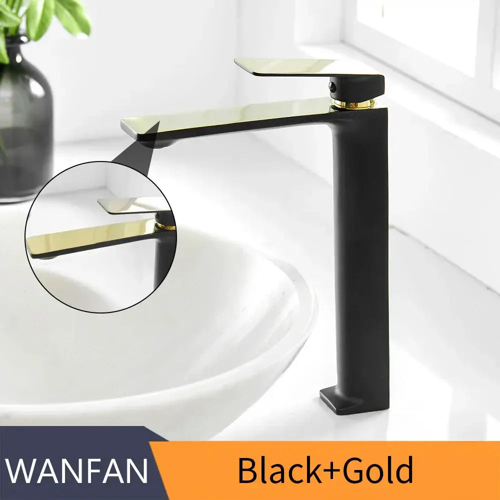 Gold Square Basin Faucet