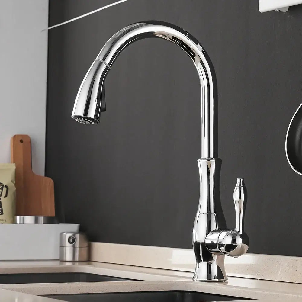 Gold Pull Out Kitchen Faucet