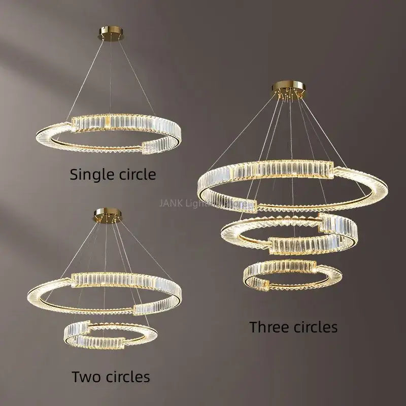 Gold Spiral 100cm Pendant Chandelier